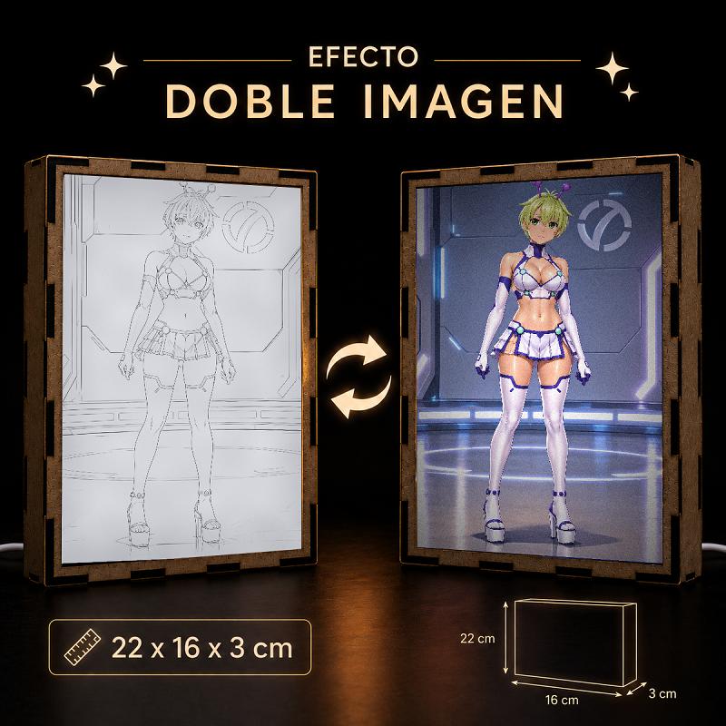Lámpara LED Bamora - Dandadan - Nave espacial neón - producto AnimeWaifu