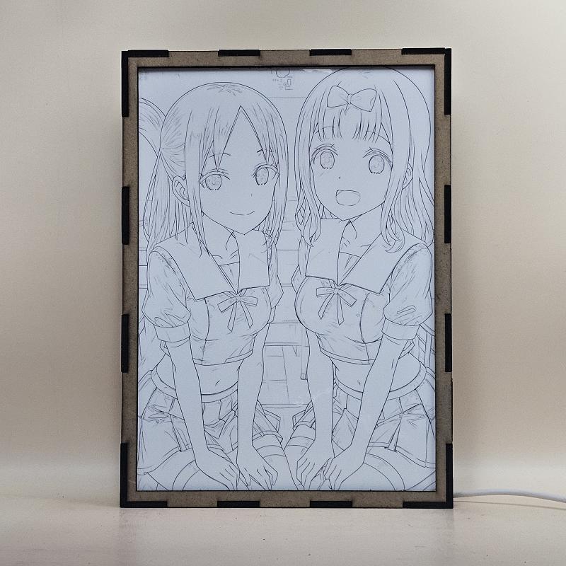 Lámpara LED Kaguya Shinomiya y Chika Fujiwara - Kaguya-sama: Love is War - imagen de galería