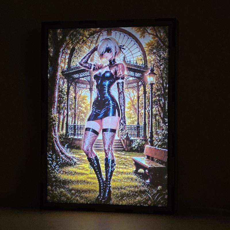Lámpara LED 2B Indumentaria Negra – NieR:Automata - imagen de galería