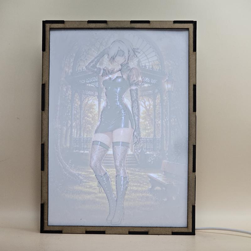 Lámpara LED 2B Indumentaria Negra – NieR:Automata - imagen de galería