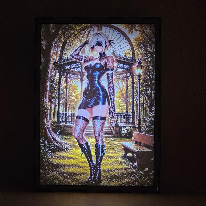 Lámpara LED 2B Indumentaria Negra – NieR:Automata - imagen de galería
