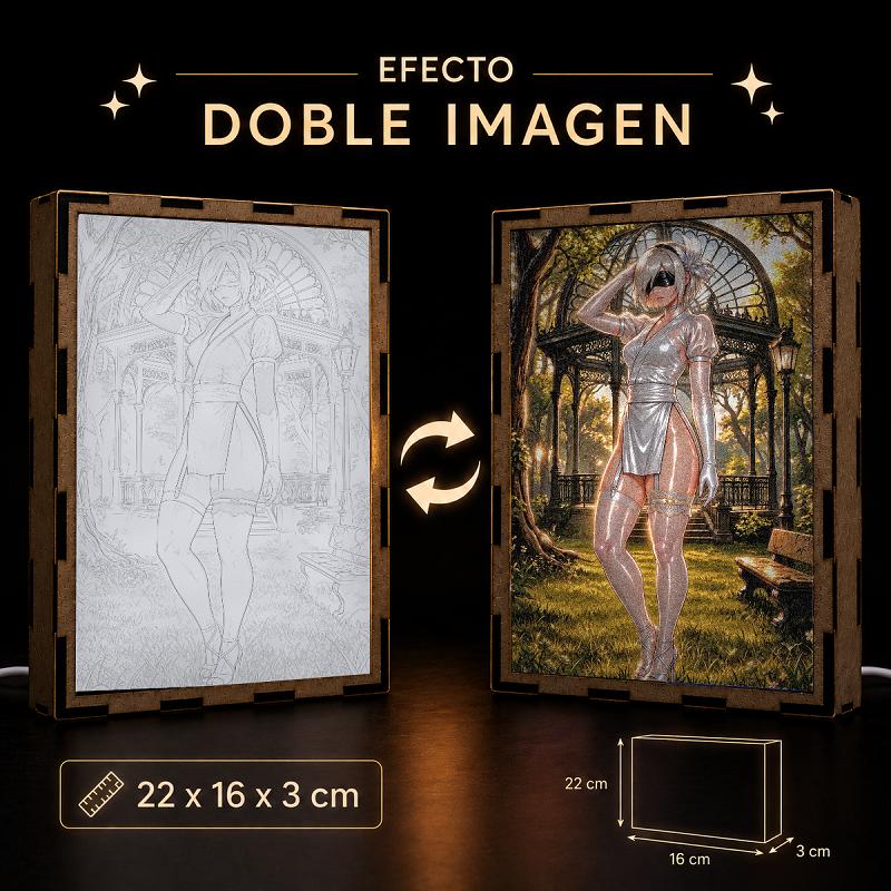 Lámpara LED 2B Indumentaria Blanca – NieR:Automata - producto AnimeWaifu