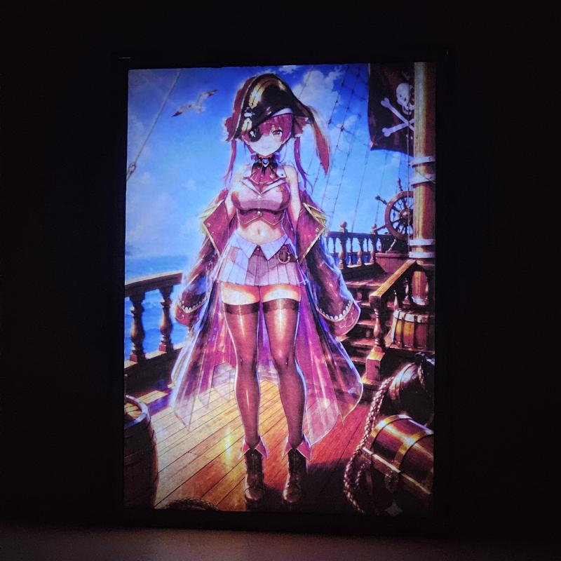 Lámpara Houshou Marine – Hololive VTuber - lámpara encendida
