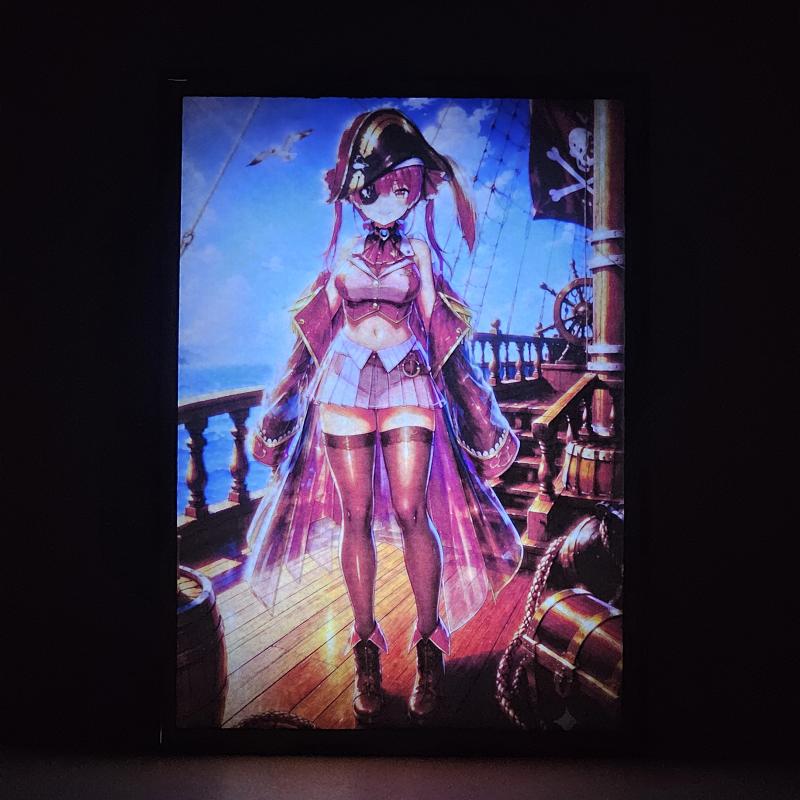 Lámpara Houshou Marine – Hololive VTuber - lámpara encendida