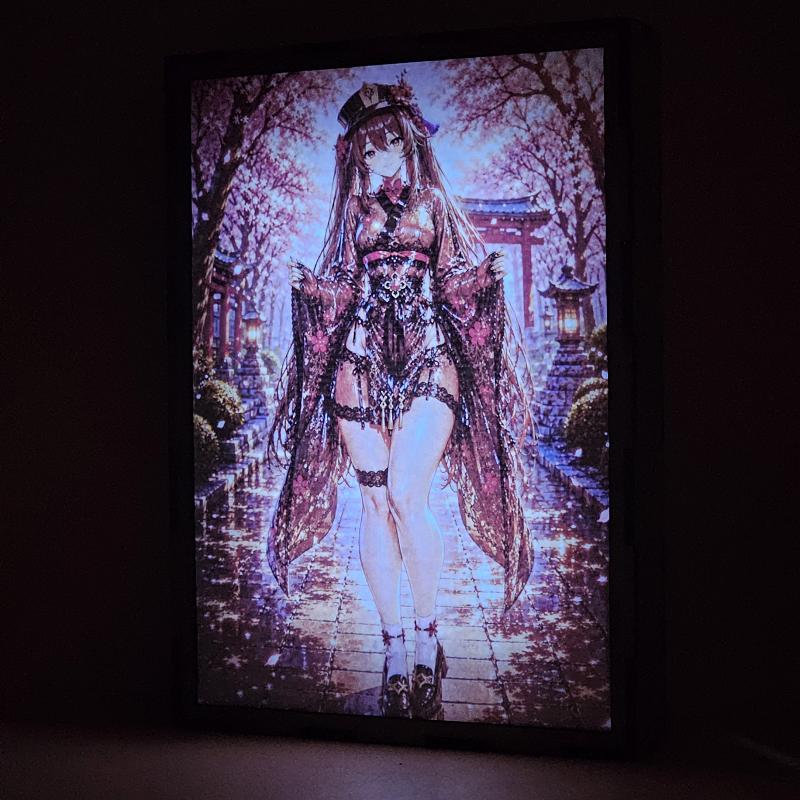 Lámpara LED Hu Tao – Genshin Impact - lámpara encendida