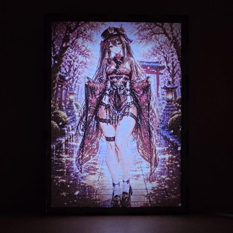 Lámpara LED Hu Tao – Genshin Impact - lámpara encendida