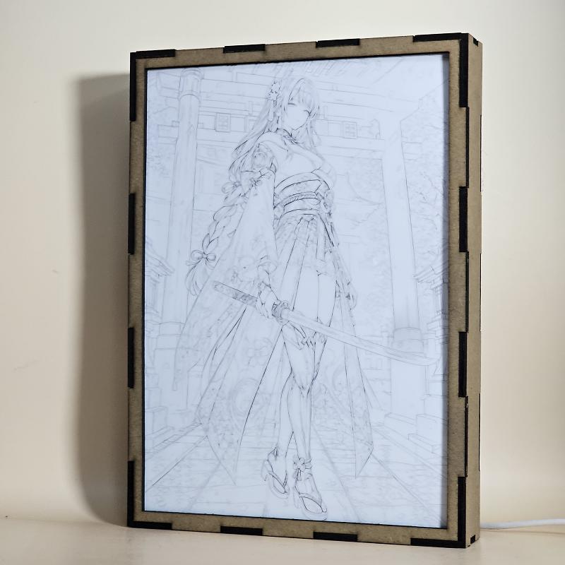 Lámpara LED Raiden Shogun – Genshin Impact - lámpara apagada
