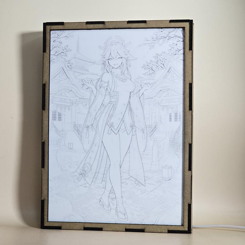 Lámpara LED Yae Miko – Genshin Impact - lámpara apagada