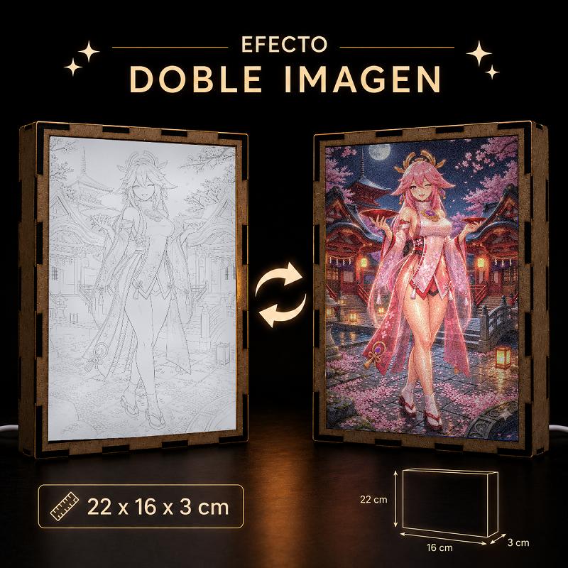 Lámpara LED Yae Miko – Genshin Impact - producto AnimeWaifu