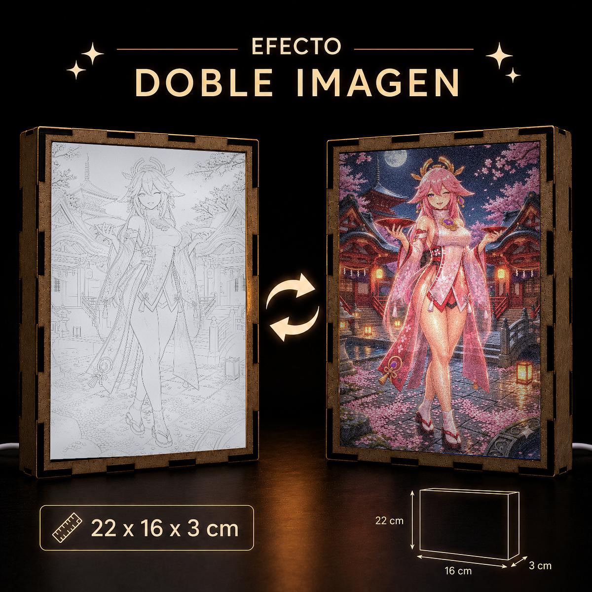 Lámpara LED Yae Miko – Genshin Impact - producto AnimeWaifu