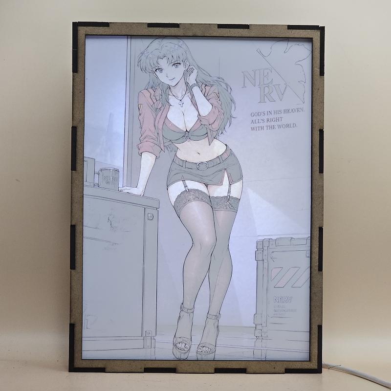 Lámpara Misato Katsuragi - Evangelion - lámpara encendida con luz ambiente