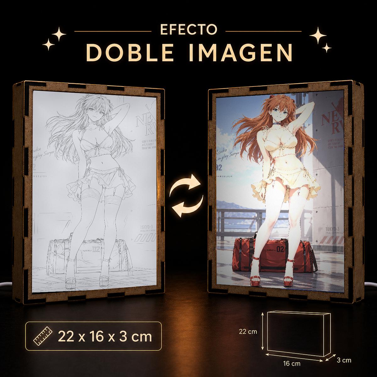 Lámpara Asuka Langley Soryu - Evangelion - Falda Amarilla - producto AnimeWaifu