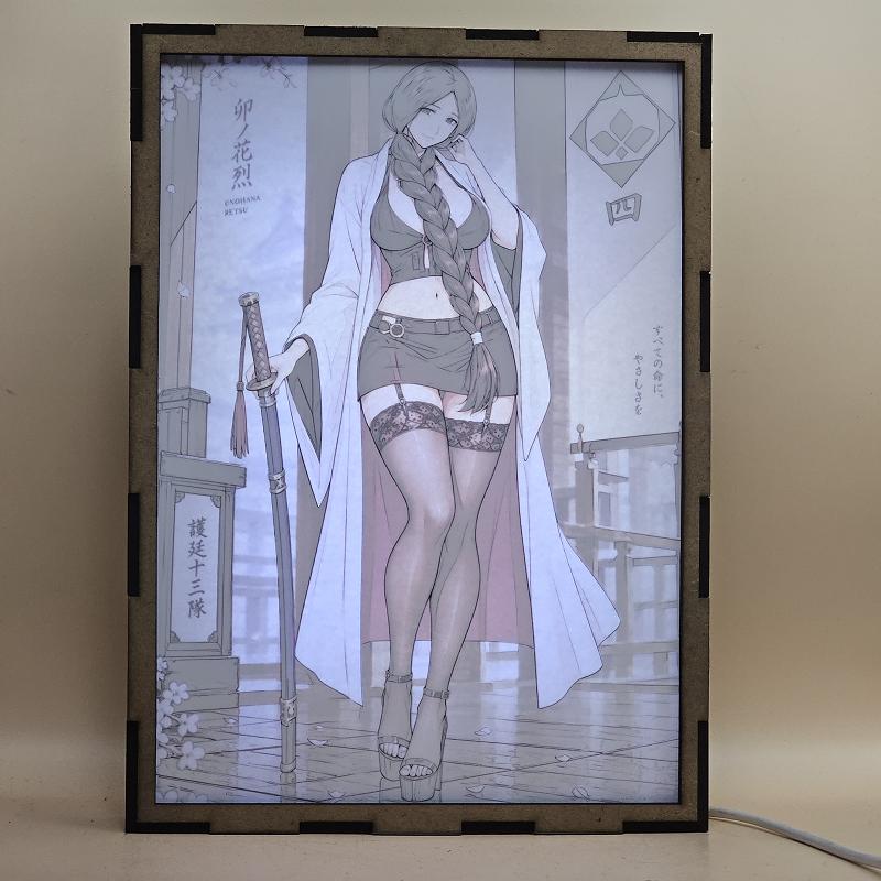 Lámpara Unohana Retsu - Bleach - lámpara encendida con luz ambiente