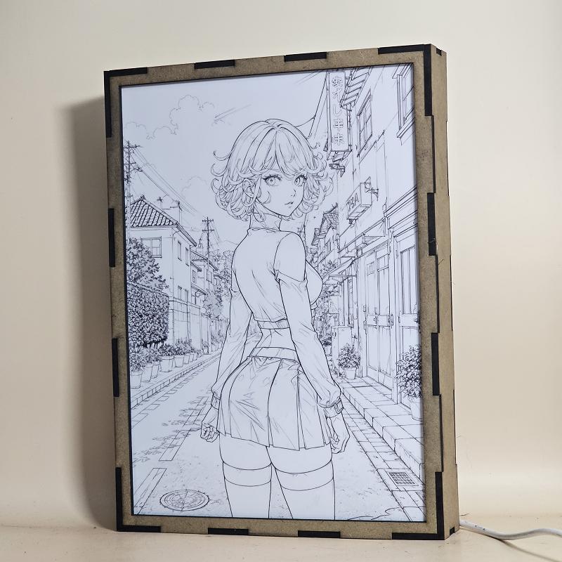 Lámpara Tatsumaki - One Punch Man - Calle Japonesa - lámpara apagada