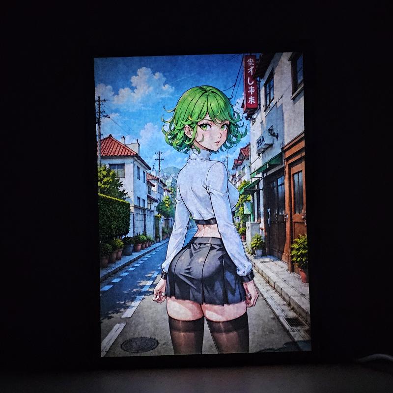 Lámpara Tatsumaki - One Punch Man - Calle Japonesa - lámpara encendida