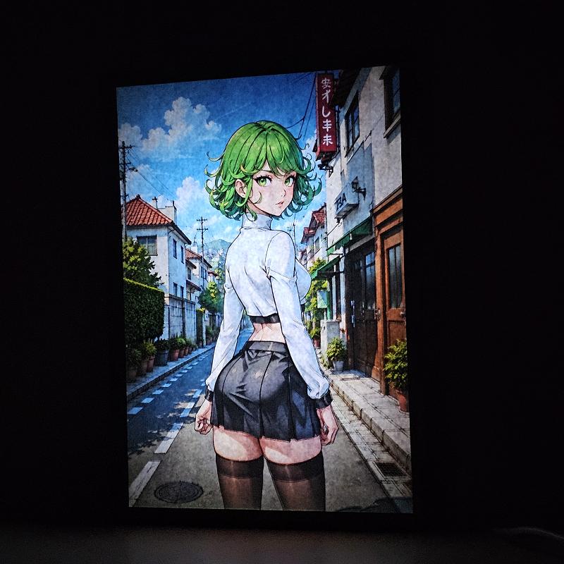 Lámpara Tatsumaki - One Punch Man - Calle Japonesa - lámpara encendida